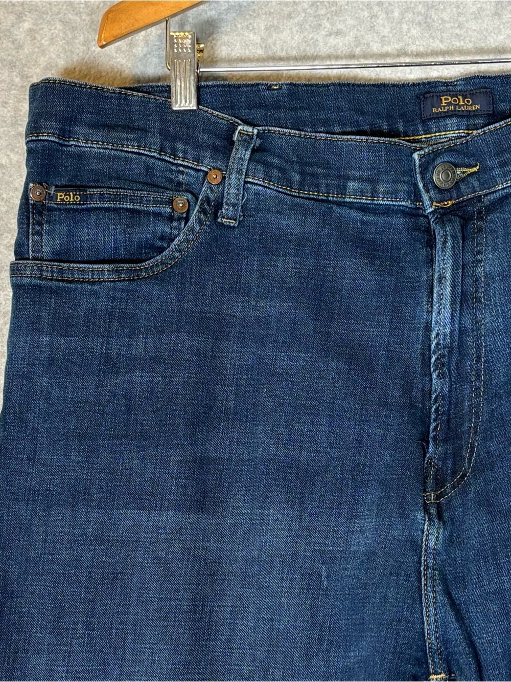 Polo Ralph Lauren Hampton Relaxed Straight Denim Jeans-Dark Indigo-Men 44/30